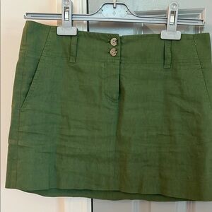 Theory Green Mini Skirt